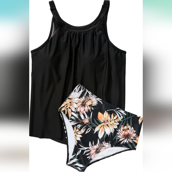 SUUKSESS 2 Piece Mesh Tankini Swimsuit - Picture 2 of 8